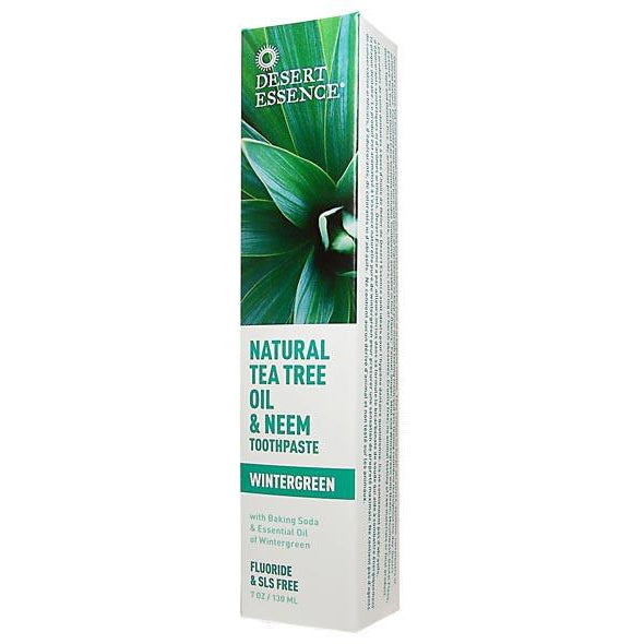 Desert Essence Toothpaste Tea Tree Oil w Neem Wintergreen - Go Natural 24/7, LLC