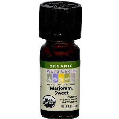 Aura Cacia Marjoram, Sweet Organic Essential Oil - Go Natural 24/7, LLC