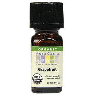 Aura Cacia Grapefruit Organic Essential Oil - Go Natural 24/7, LLC