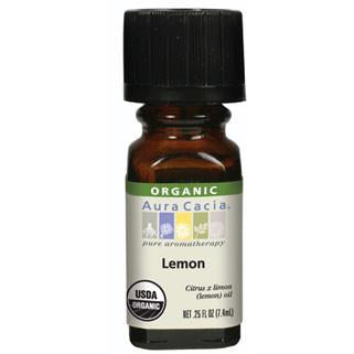 Aura Cacia Lemon Organic Essential Oil - Go Natural 24/7, LLC