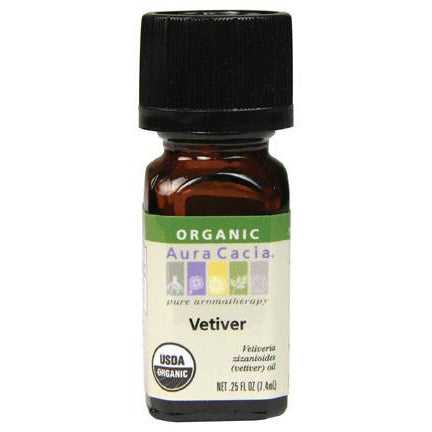 Aura Cacia Vetiver Organic Essential Oil - Go Natural 24/7, LLC