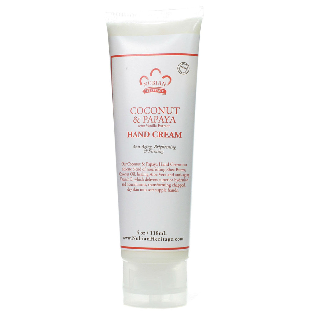 Nubian Heritage Coconut & Papaya Hand Cream - Go Natural 24/7, LLC