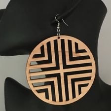 Locs Perfected Screen Print Wood Earrings