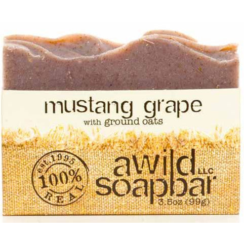 Awild Soapbar Mustang Grape with Ground Oats - Go Natural 24/7, LLC