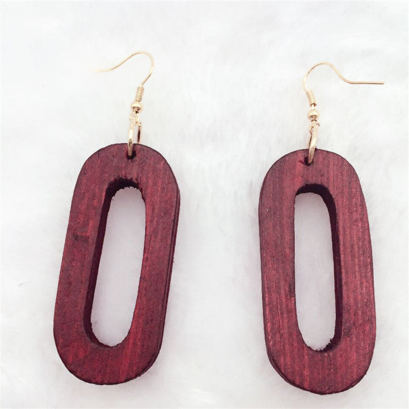 Locs Perfected Oval Wood Earrings