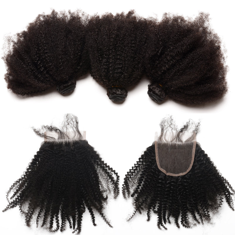 Kaneka Coil™ Kinky Curly Bundles and Closure